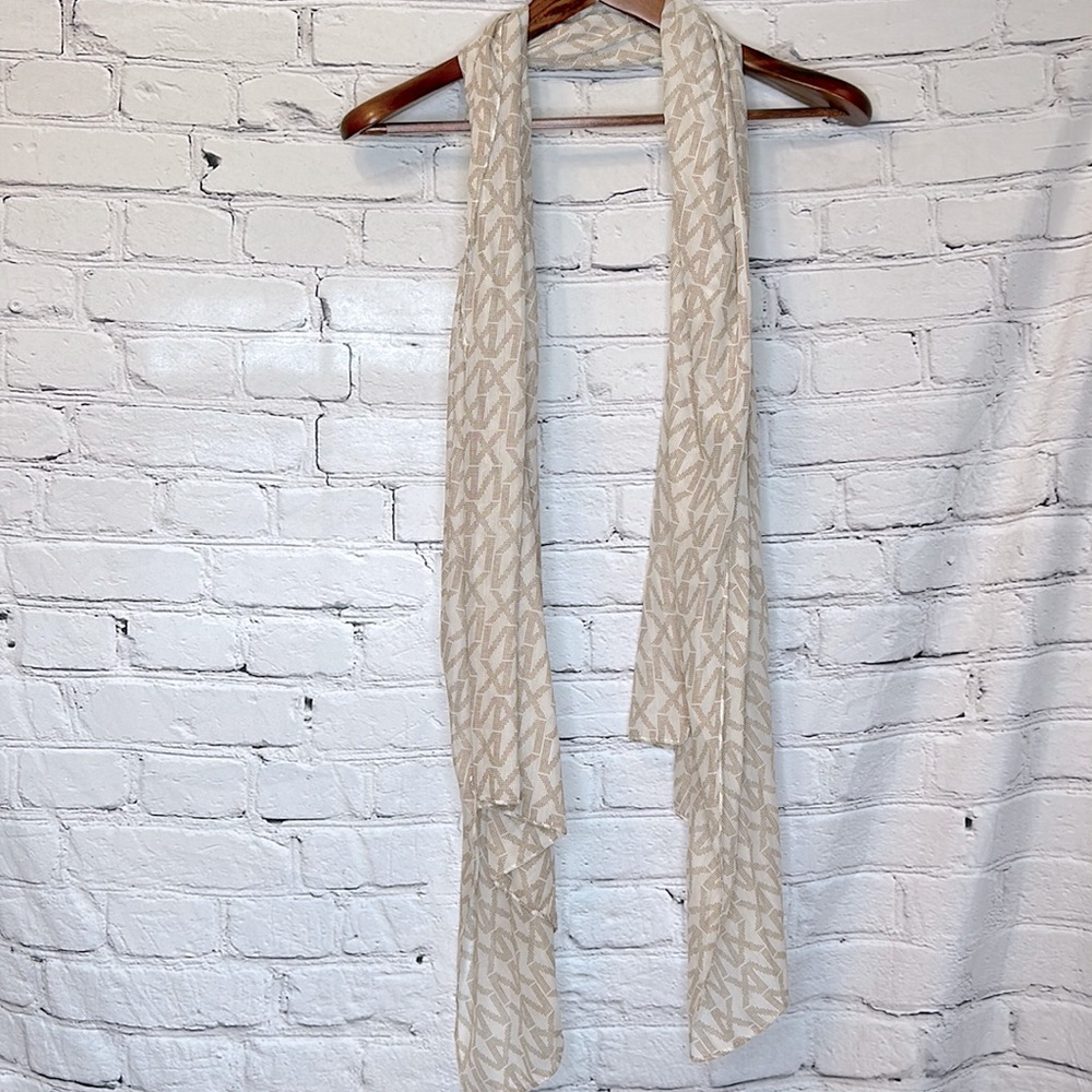 Brown & White Michael Kors Inspired Scarf Excellent Condition
